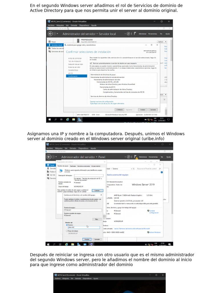 Configuración de Active Directory en Windows Server | PDF