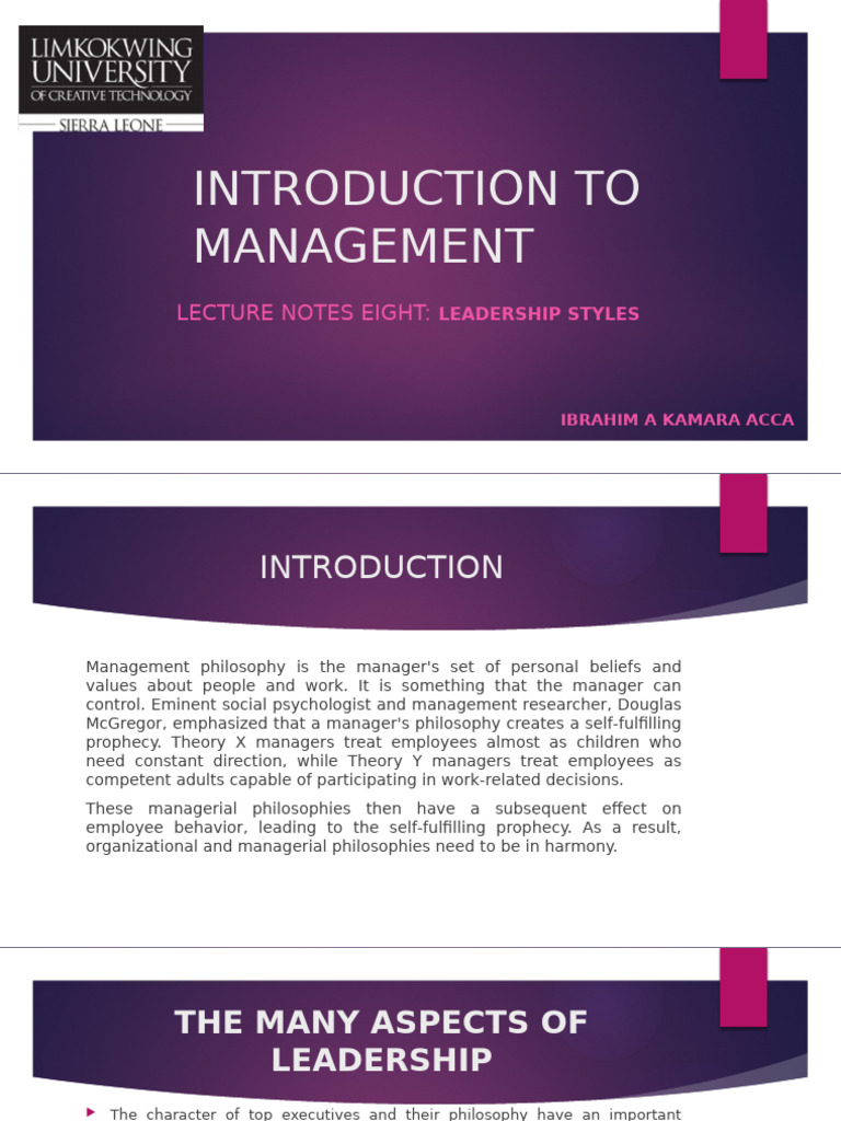 Leadership Styles in Management | PDF | Leadership | Applied Psychology