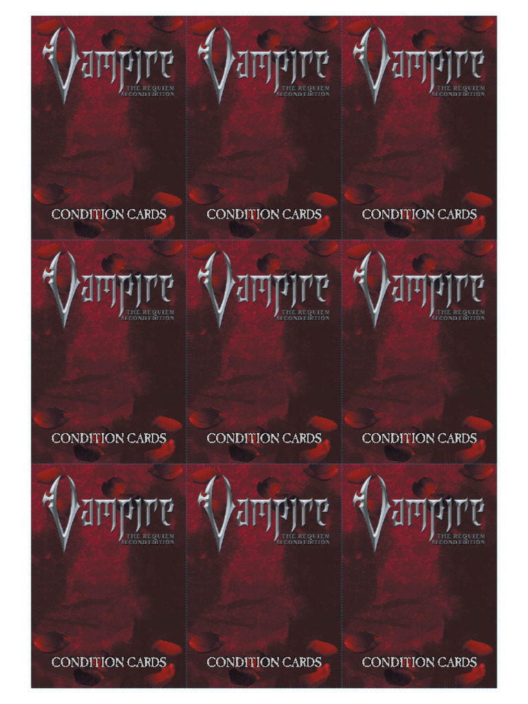 Vampire Condition Cards Overview | PDF