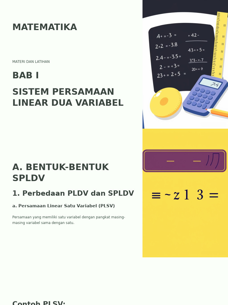 SPLDV-AWAL | PDF