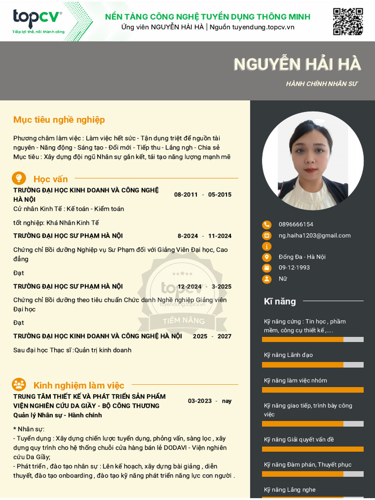 NGUYEN HAI HA TopCV - VN 010725.165716 | PDF
