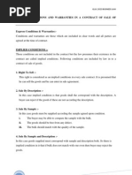 Download EXPLAIN Implied Conditions and Warranties in a Contract of SALE of GOODS by Hanie Sayang SN89619360 doc pdf