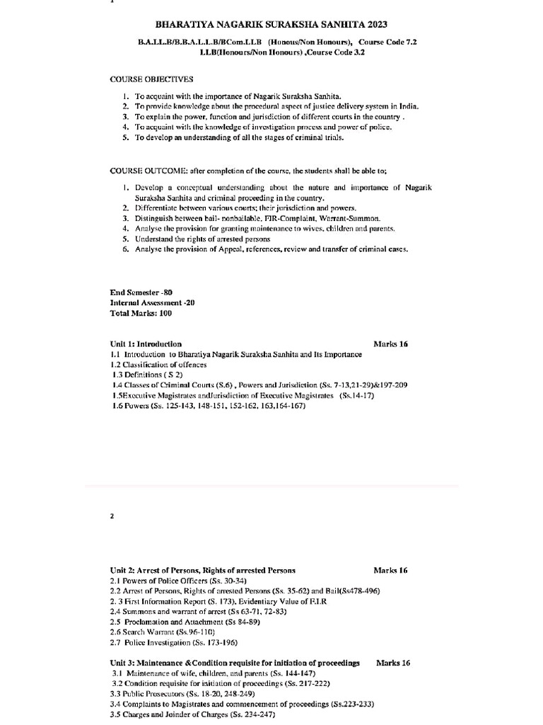 Syllabus 3rd Sem | PDF