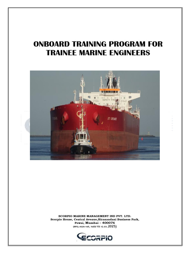 Onboard Training Programme | PDF | Pump | Fires