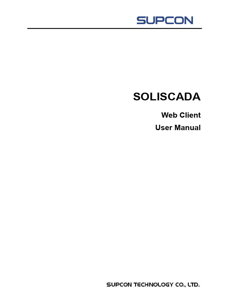 SOLISCADA Web Client User Manual | PDF | World Wide Web | Internet & Web