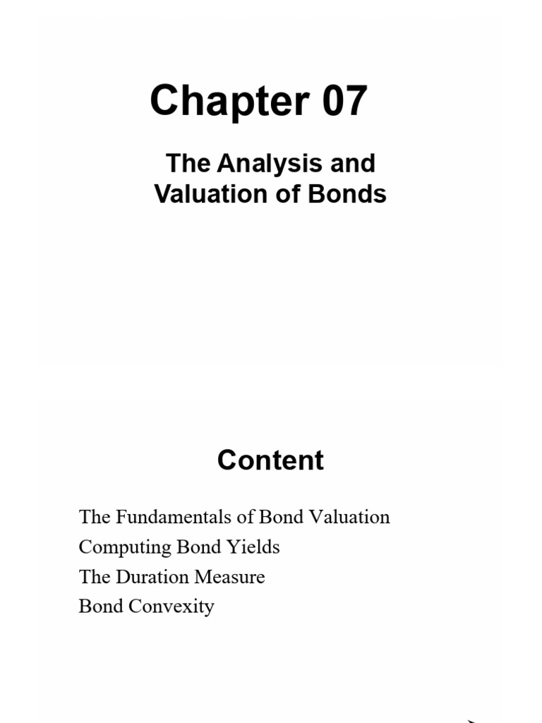 Bond Valuation and Yield Analysis Guide | PDF | Bonds (Finance) | Yield ...