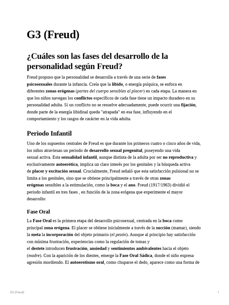 G3 Freud (1) | PDF | Complejo de Edipo | Sigmund Freud