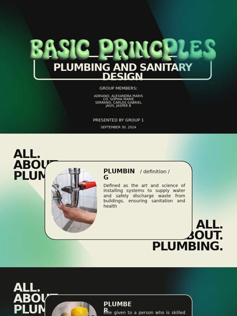 [G1] - Basic Principles of Plumbing and Sanitary Design | PDF ...