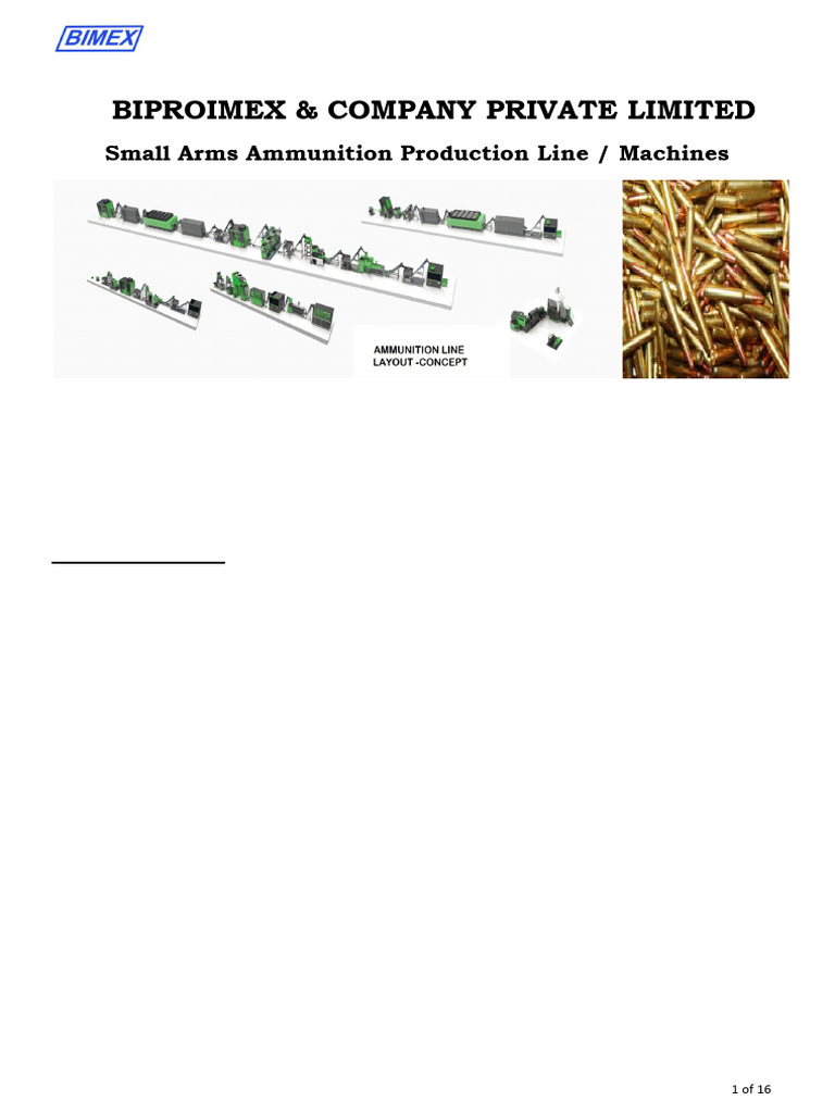Ammunition Production Machines in Kolkata | PDF | Inductor | Cartridge ...