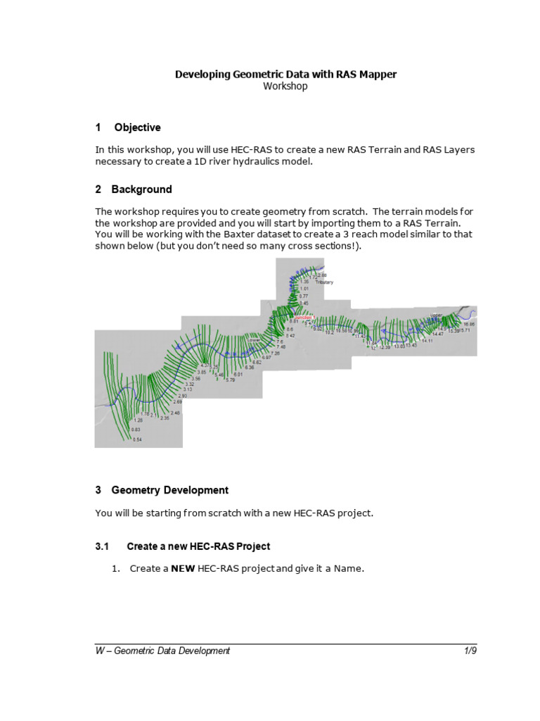 HEC-RAS Geometry Data Workshop | PDF | Software