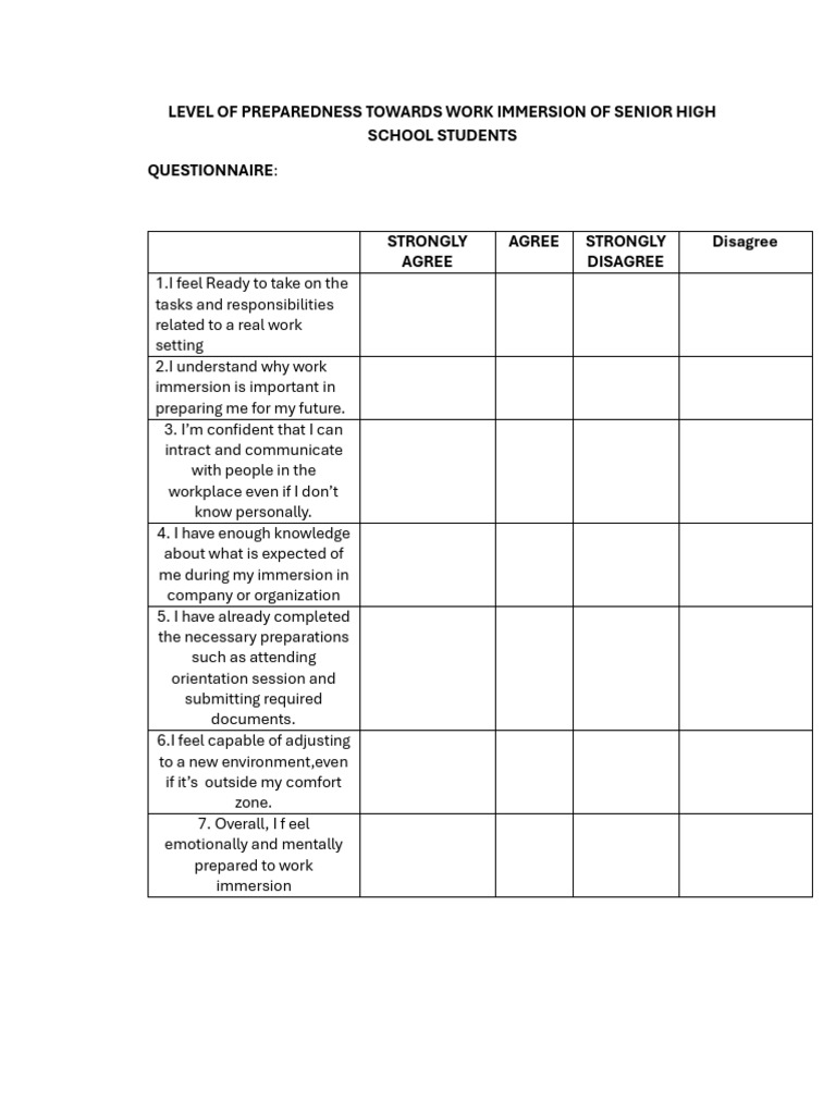 Student Preparedness and Influences Survey | PDF | Cognition | Social ...