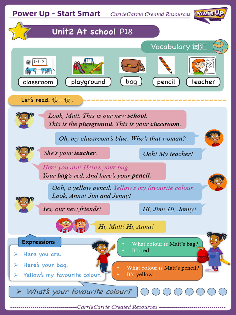 School Vocabulary and Expressions Guide | PDF