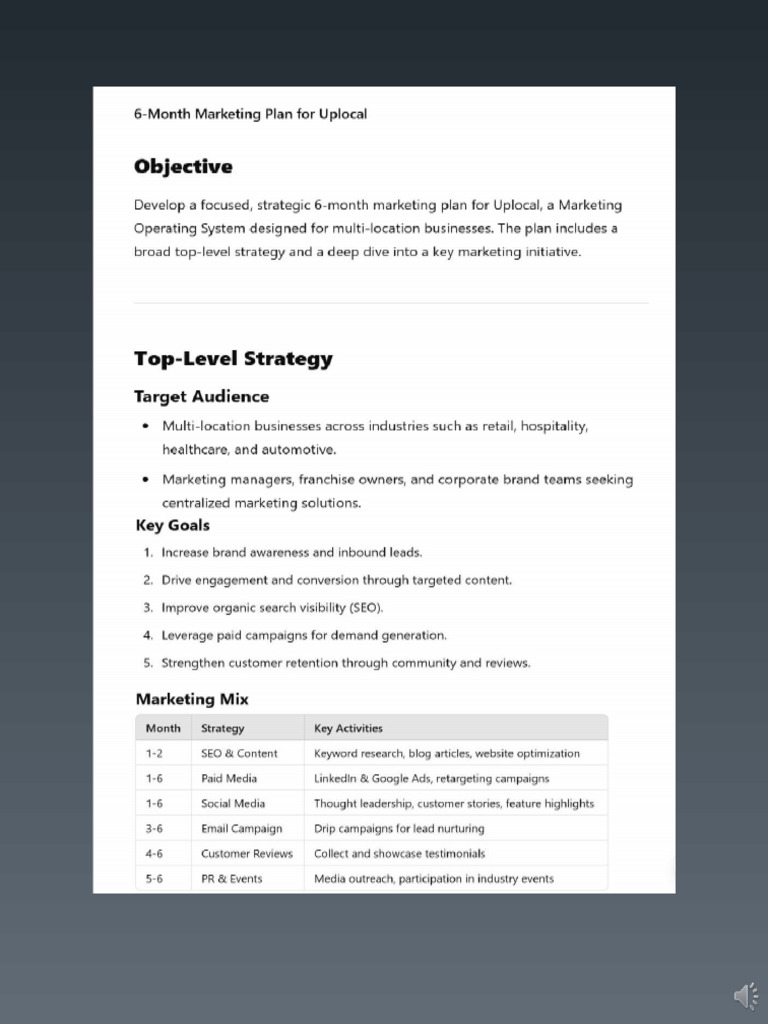 Marketing Plan | PDF
