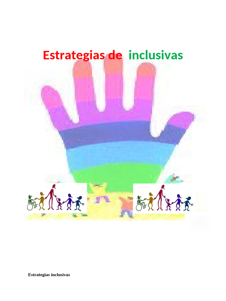 Estrategias Educativas Inclusivas | PDF | Aprendizaje | Maestros