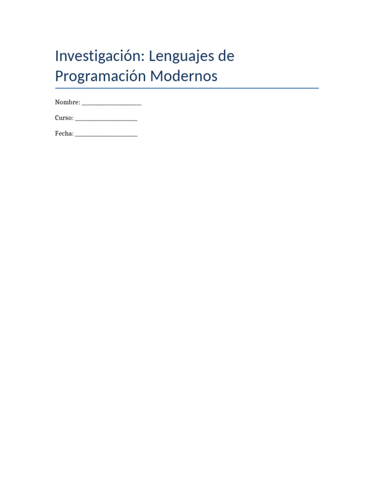 Investigación Lenguajes Programación Modernos-3 | PDF | Desarrollo web ...