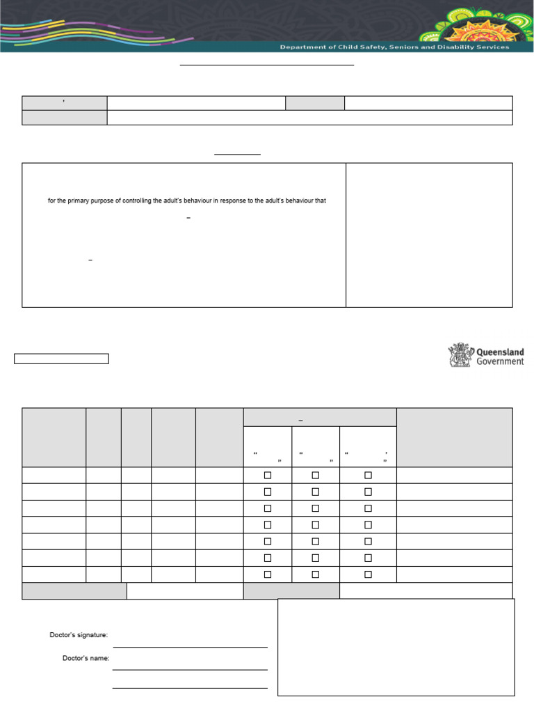 Medication Purpose Clarification Form | PDF | Mental Disorder | Disability