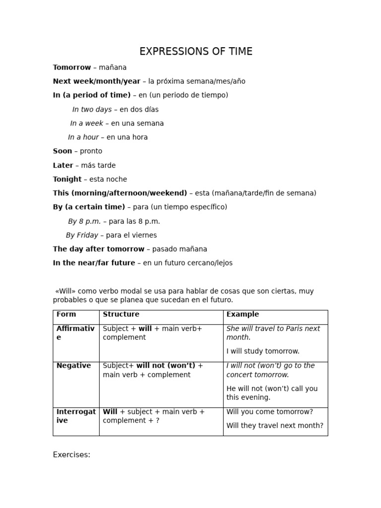 Expressions of Time | PDF