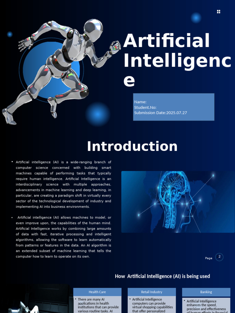 AI Applications in Various Industries | PDF | Artificial Intelligence ...