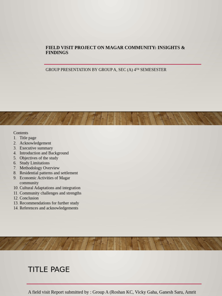 Field Visit Project On Magar Community | PDF | Sociology | Learning