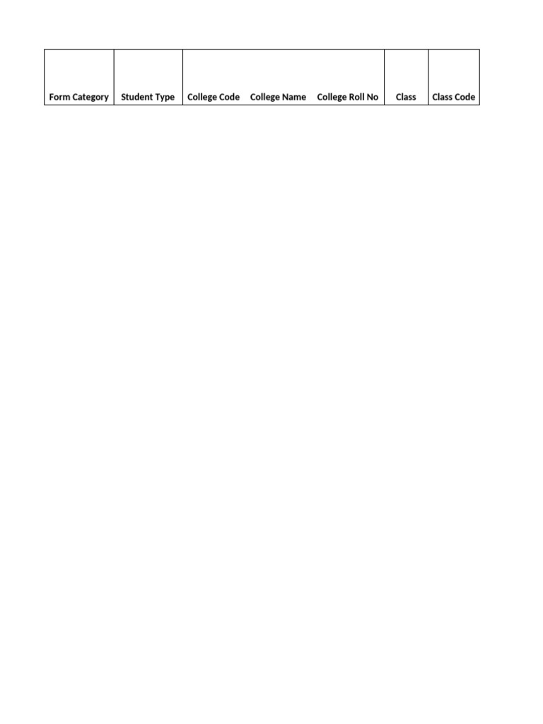 Student Registration Form Details | PDF
