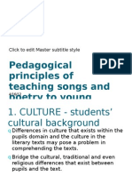 Principles for teaching songs and poetry