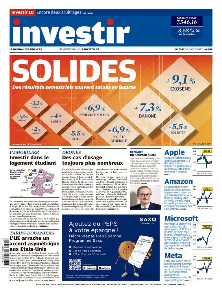 Investir - 2 Août 2025 | PDF | Capitalisation du marché