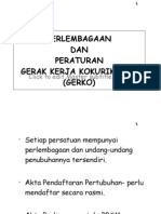 Perlembagaan Dan Peraturan Gerak Kerja Kokurikulum