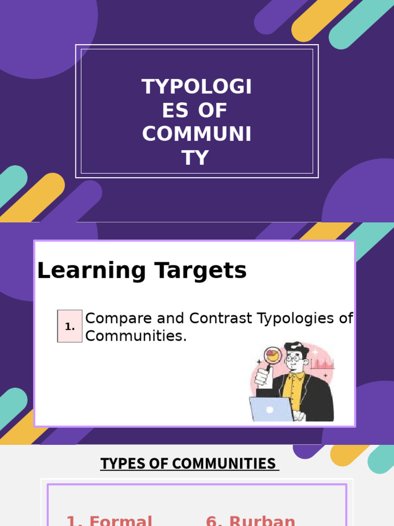 Community Typologies Explained | PDF | City | Non Governmental Organization