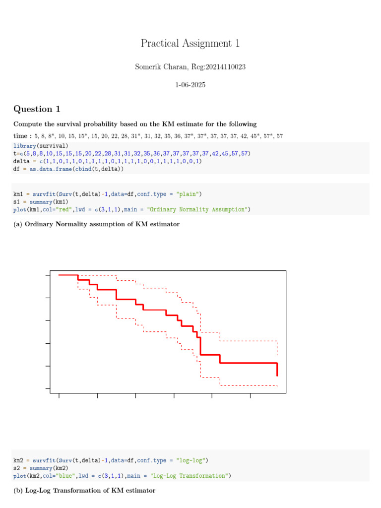 Survival Analysis Using KM Estimator | PDF | Applied Mathematics ...