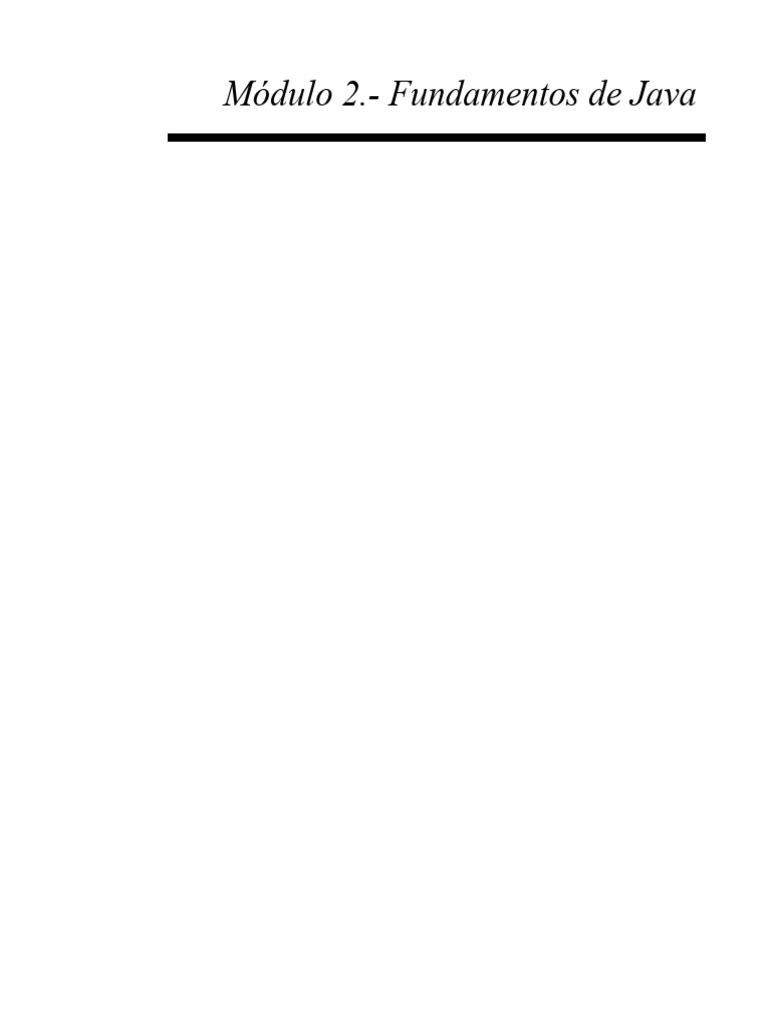 Fundamentos del Lenguaje de Programación Java | PDF | Java (lenguaje de ...