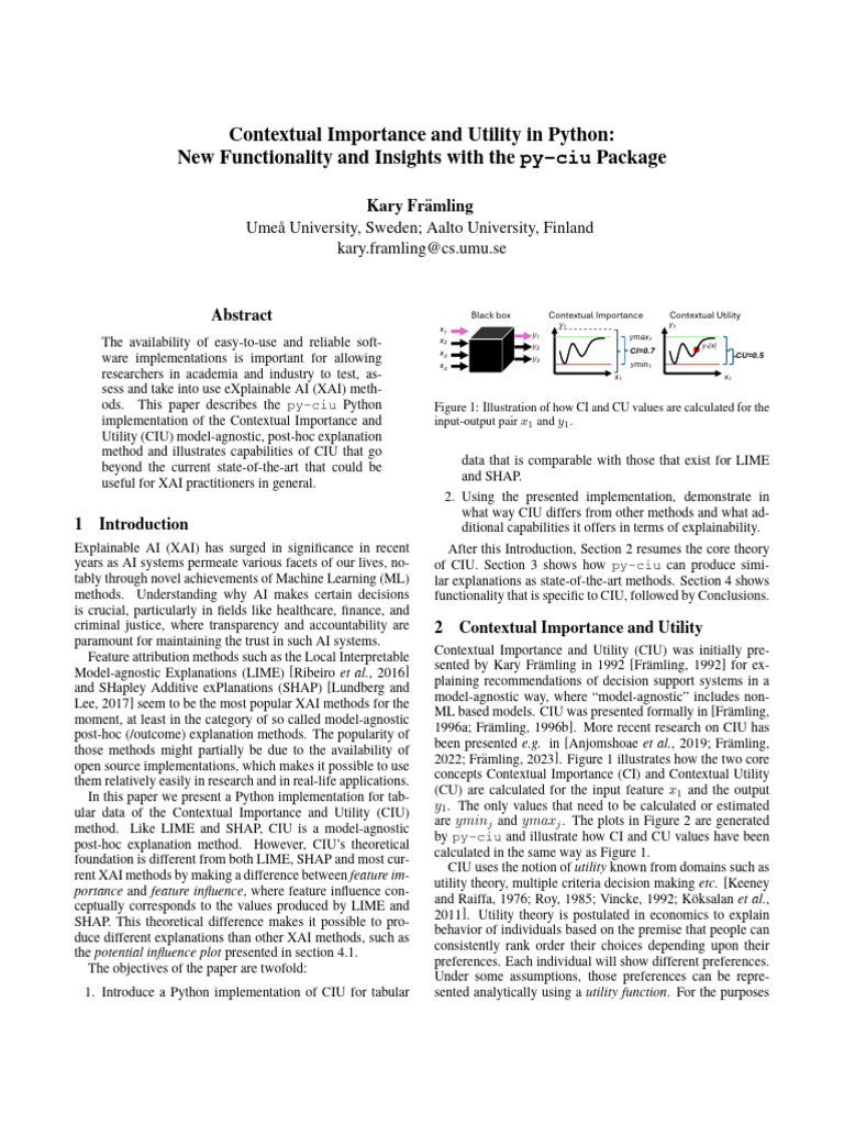 Contextual Importance and Utility in Python: New Functionality and ...