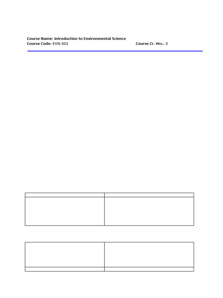 Introduction to Environmental Science Course | PDF | Climate Change ...