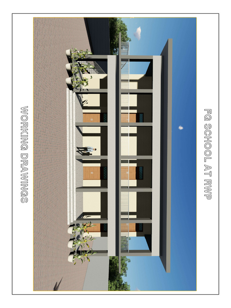 FG School Building Design Plans | PDF | Tile | Civil Engineering