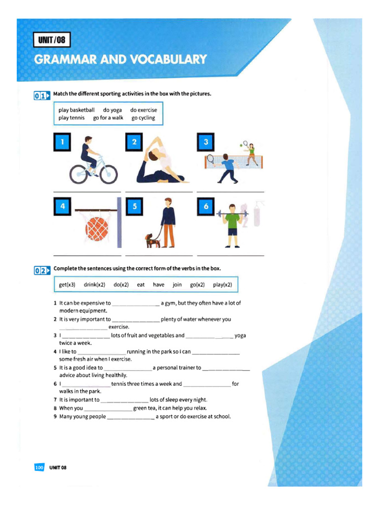 Unit 8 - Grammar and Vocabulary Review | PDF