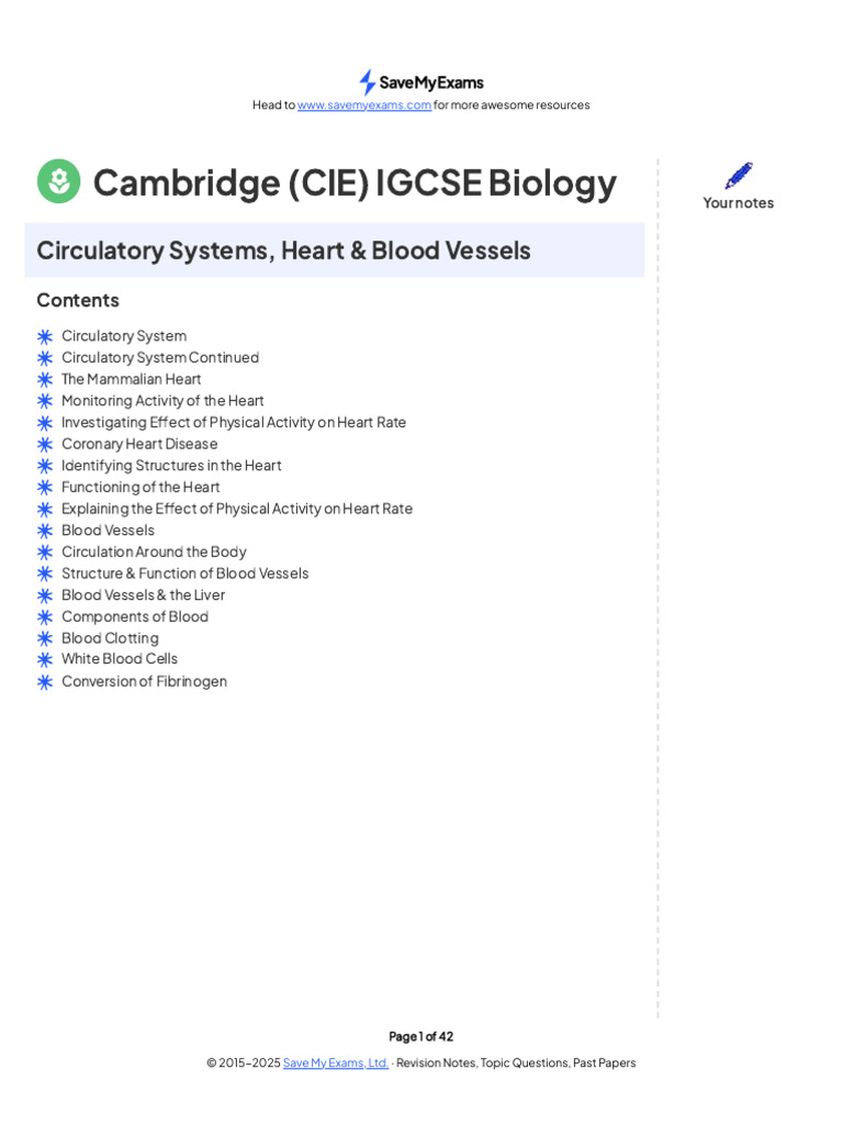 Mammalian Heart and Circulatory System | PDF | Heart Valve | Heart