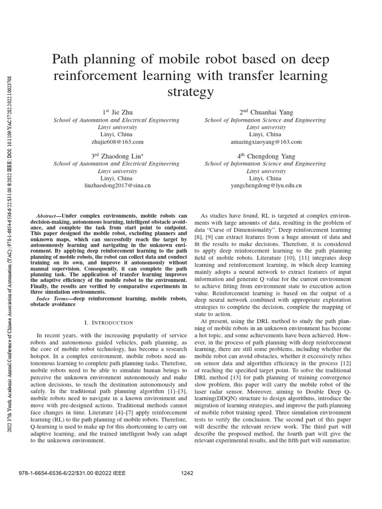 Mobile Robot Path Planning via DRL | PDF | Applied Mathematics
