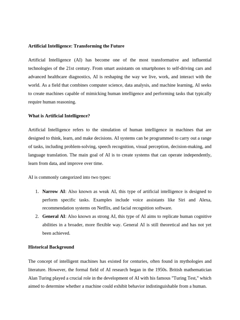 AI's Impact on Future Technologies | PDF | Artificial Intelligence ...