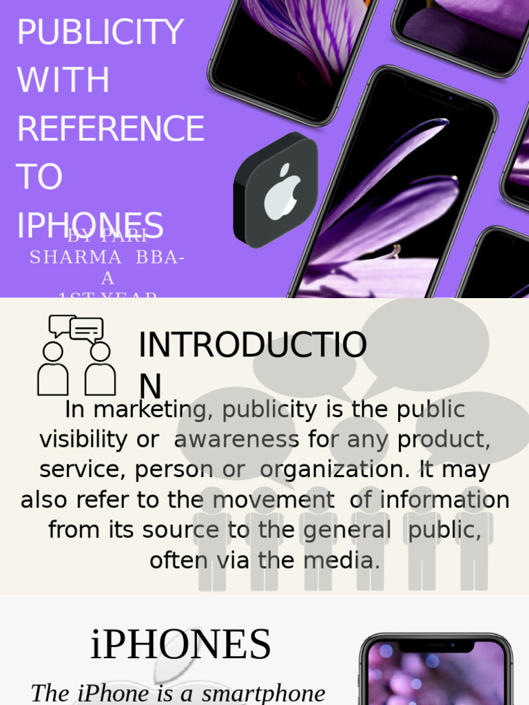 Publicity With Reference To Iphones by Pari Sharma | PDF