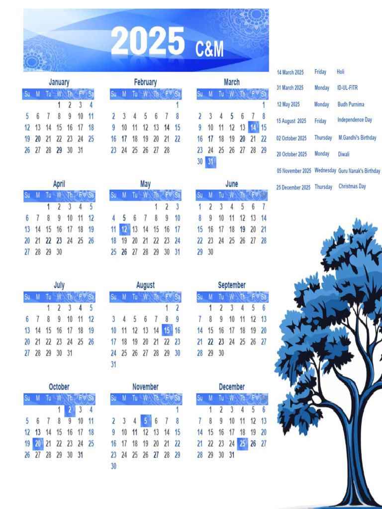 Printable 2025 Yearly Holiday Calendar | PDF | Observances | Traditions