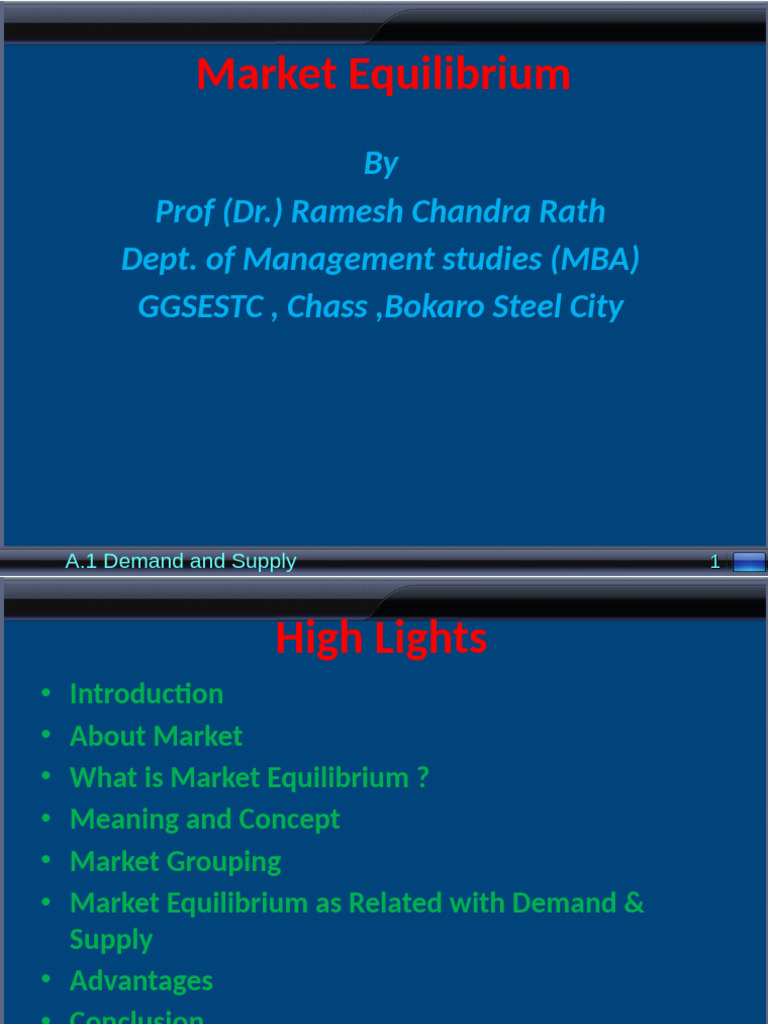 Understanding Market Equilibrium Concepts | PDF | Economic Equilibrium ...