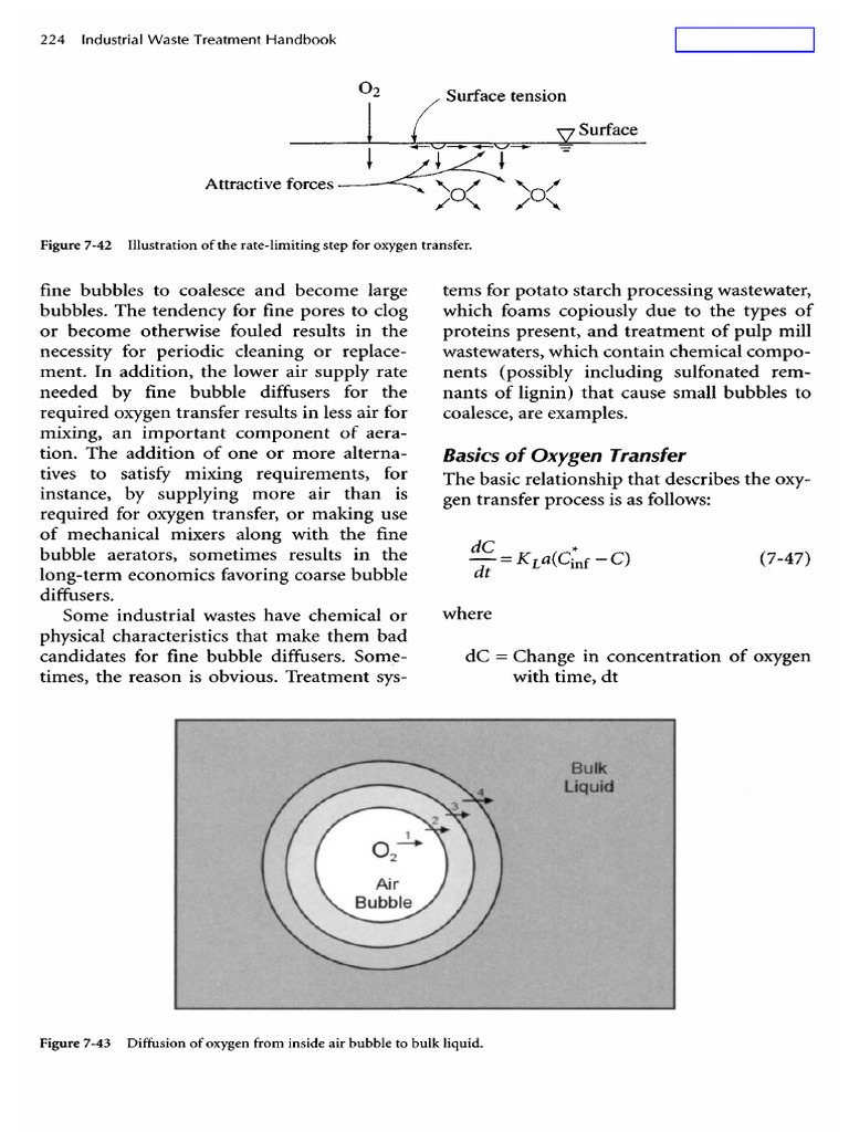 Oxygen Transfer in Aeration Systems | PDF | Chemistry