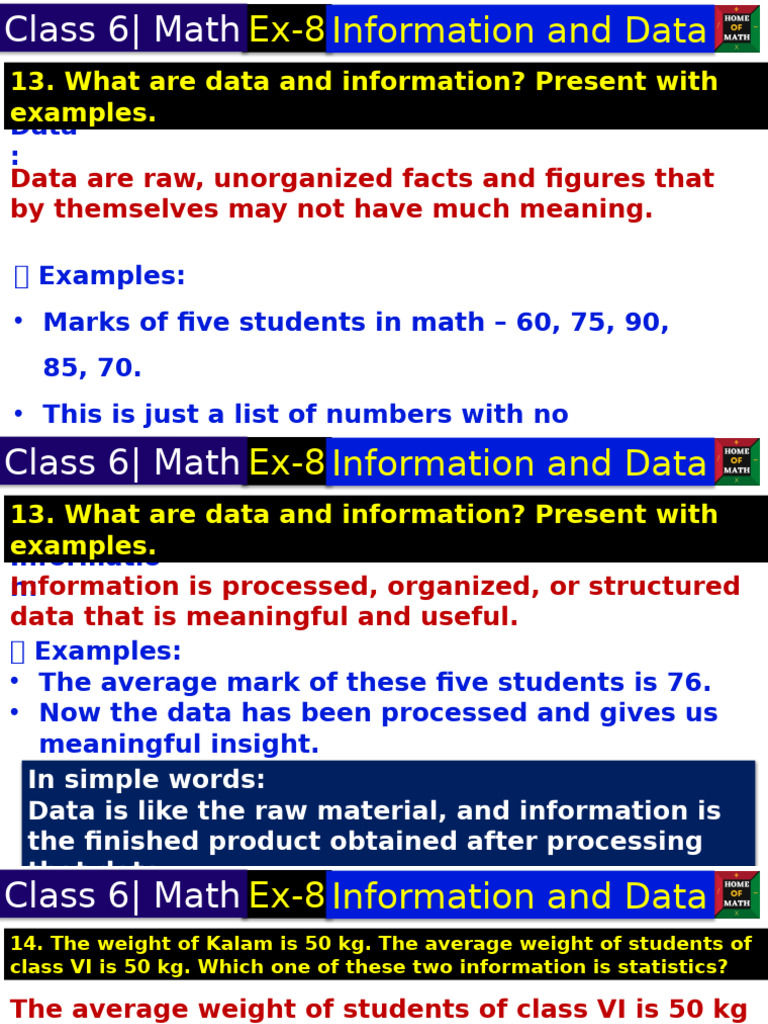 Understanding Data and Information | PDF | Arithmetic Mean | Mean