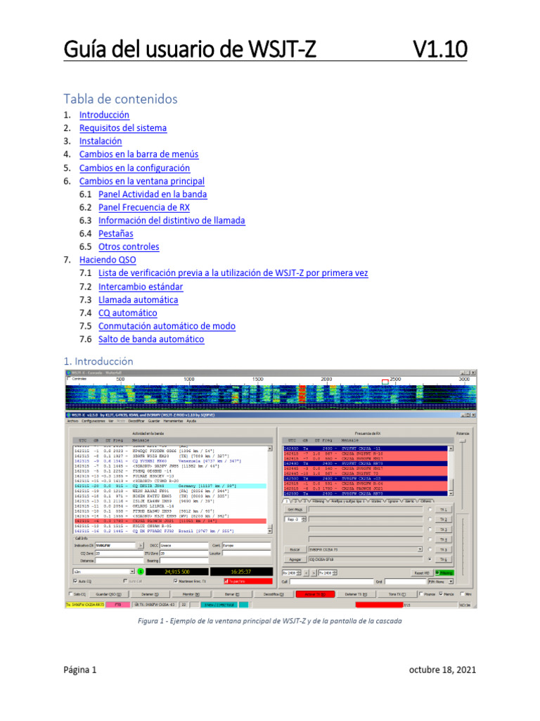 Guía de usuario para WSJT-Z V1.10 | PDF | Software | Ventana (informática)
