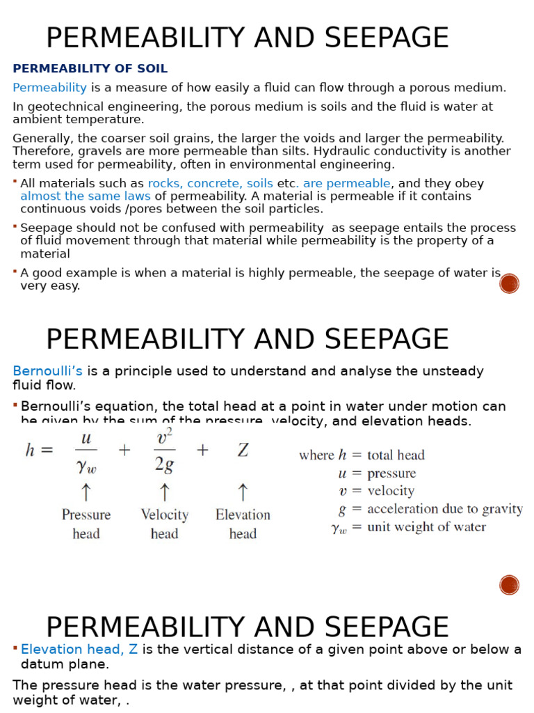 Understanding Soil Permeability and Seepage | PDF | Soil Mechanics ...
