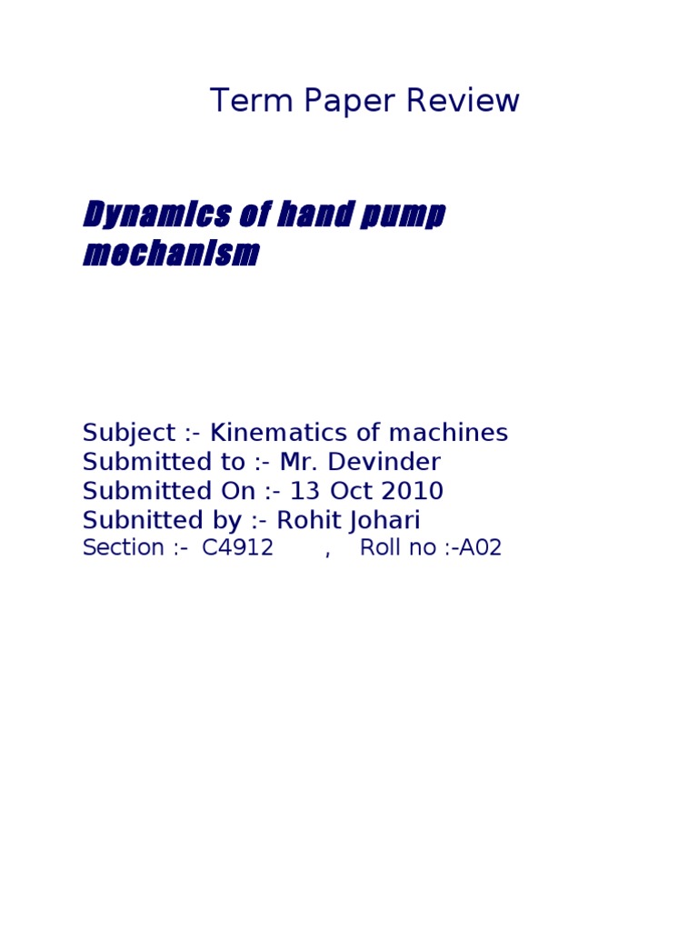 Term Paper Review Kom | PDF