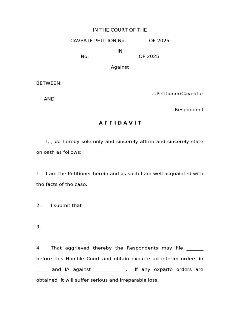 Caveat | PDF | Lawsuit | Justice