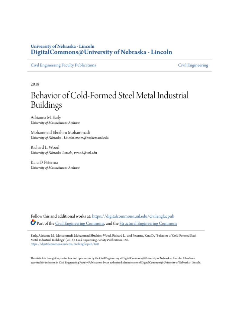 Behavior of Cold Formed Steel Metal Indu | PDF | Truss | Buckling