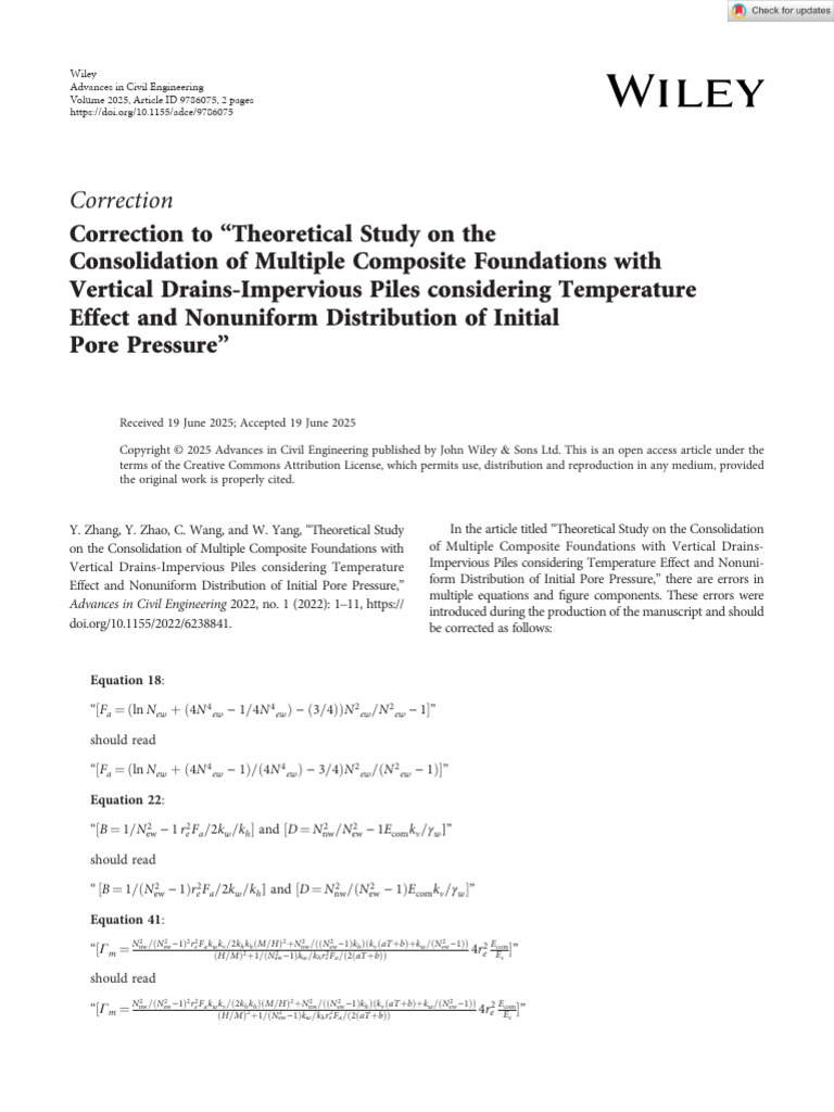 Correction to Composite Foundations Study | PDF