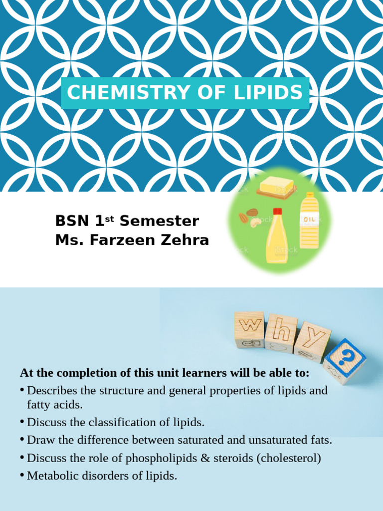 BIOCHEMISTRY OF LIPIDS | PDF | Lipid | Fatty Acid