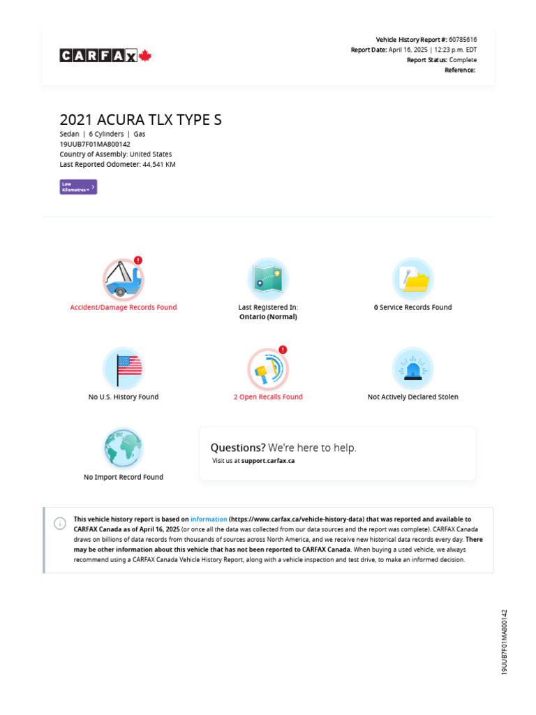 2021 Acura TLX Type S Vehicle Report | PDF | Vehicles | Motor Vehicle